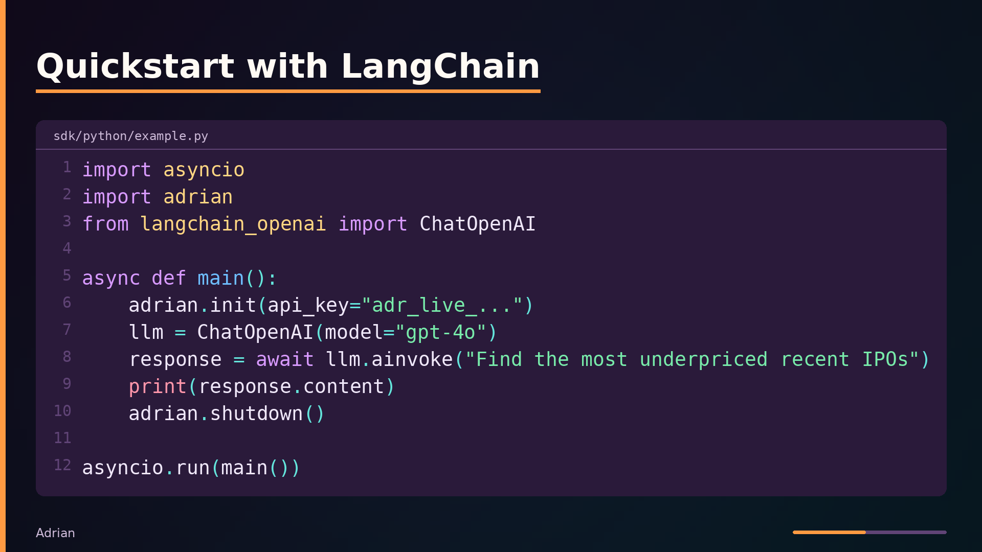 Quickstart with LangChain