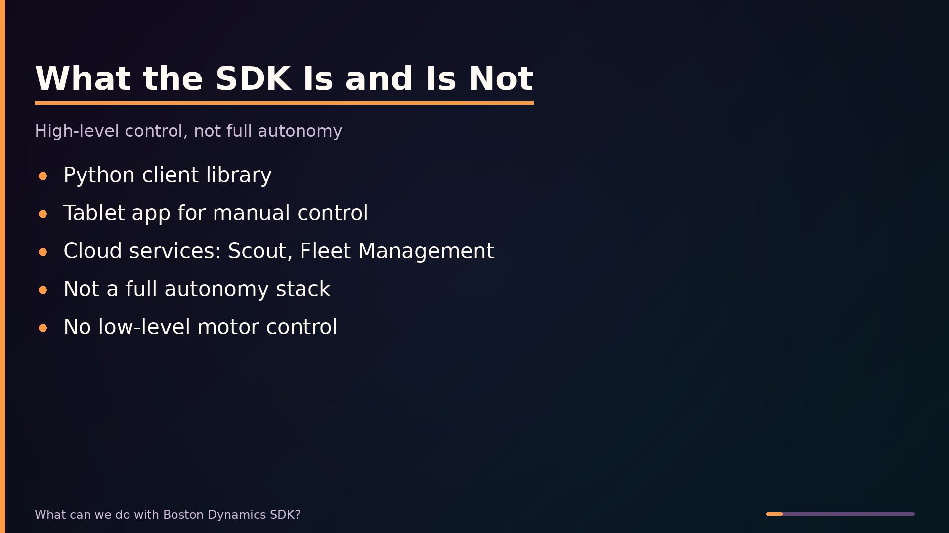 What the SDK Is and Is Not