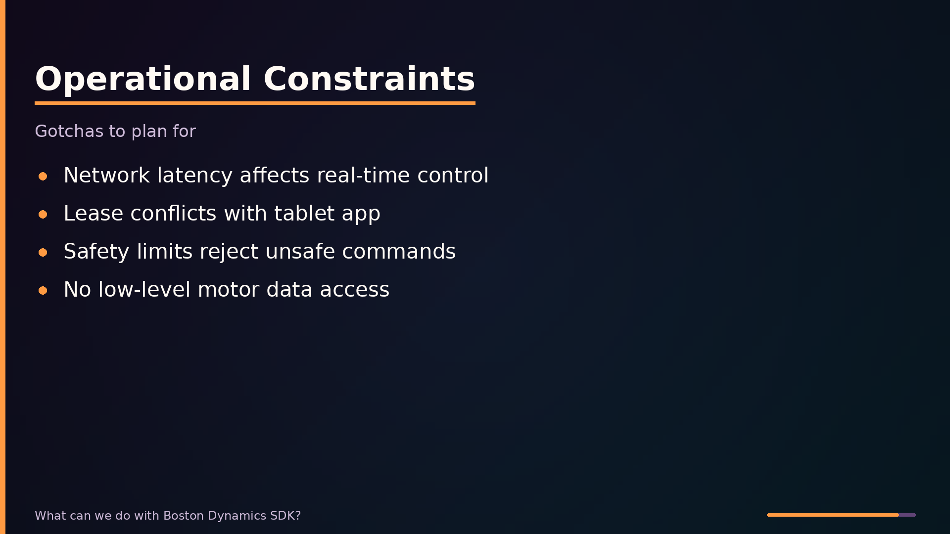 Operational Constraints