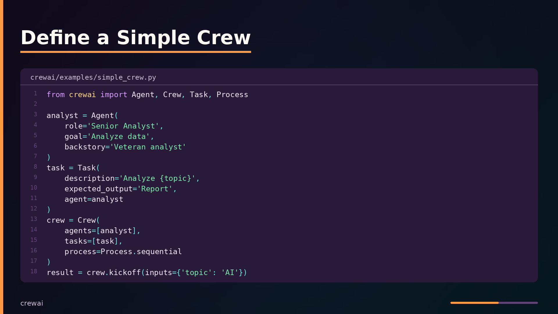 Define a Simple Crew