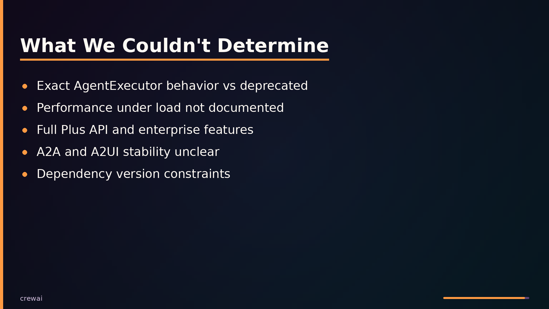 What We Couldn&rsquo;t Determine