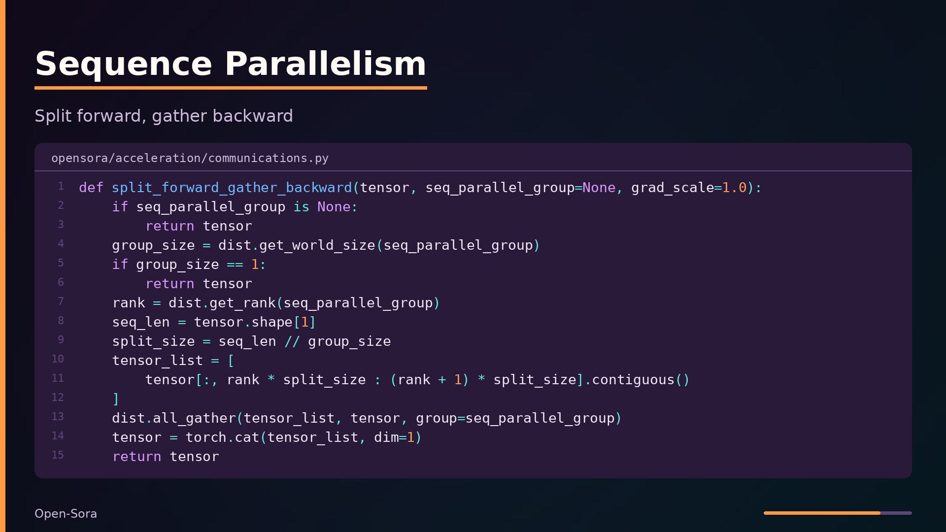 Sequence Parallelism