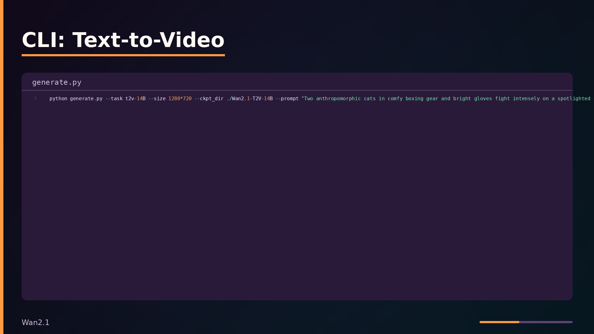 CLI: Text-to-Video